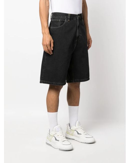 Carhartt Weite Jeans-Shorts Mit Logo-Patch in Black für Herren