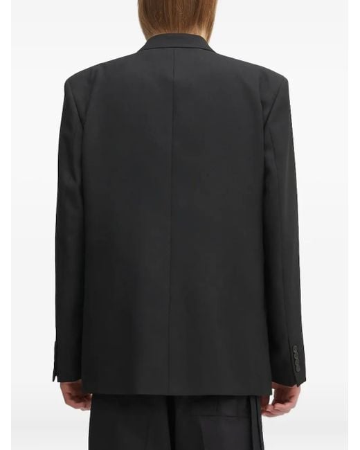 Lacoste Black Patch-Pocket Single-Breasted Blazer for men