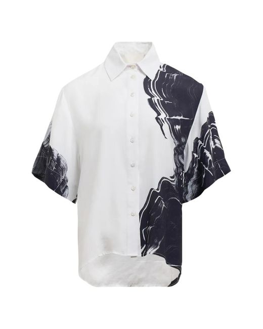 COR Blue Elka Wave-Print Shirt