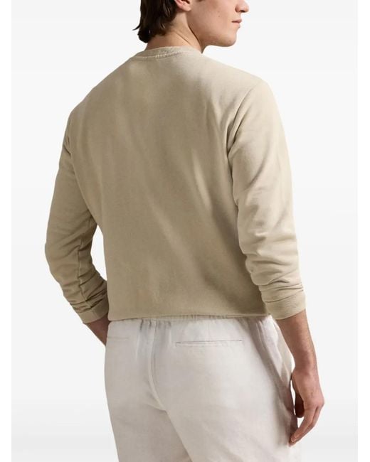 Polo Ralph Lauren White Round Neck Classic Sweatshirt for men