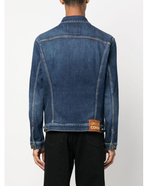 Veste en jean à patch logo Jacob Cohen pour homme en coloris Bleu | Lyst