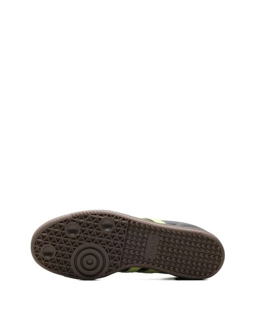 Adidas Green Samba Og Three-Stripe Sneakers