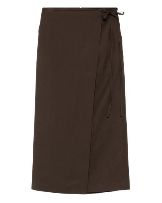 DUNST ラップスカート Brown