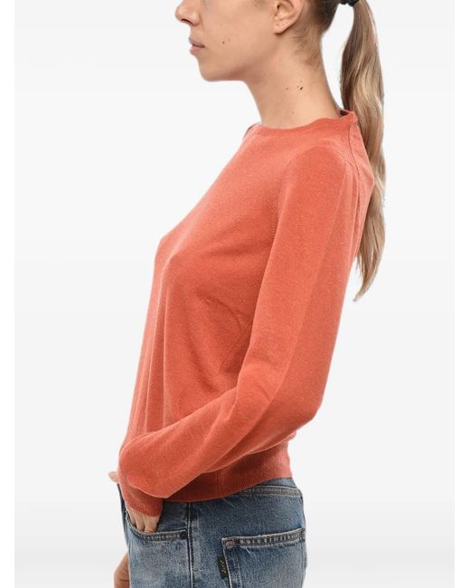 Malo Red Crew-Neck Long-Sleeve Sweater
