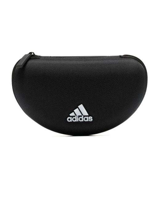 Adidas Blue Pilot-Frame Sunglasses