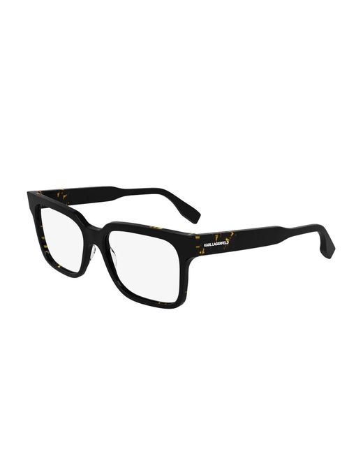 Karl Lagerfeld Brown Rectangle-Frame Glasses for men