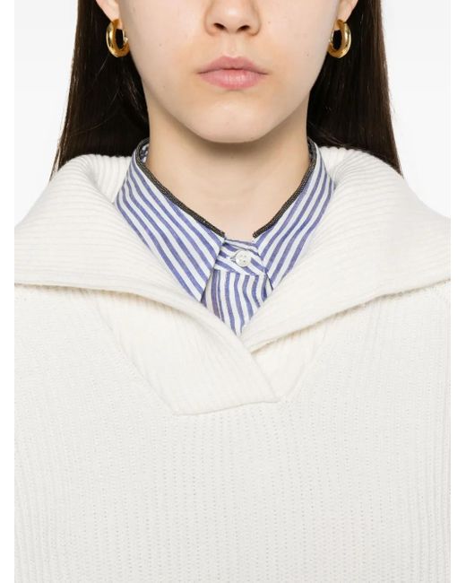 Brunello Cucinelli White Sweater