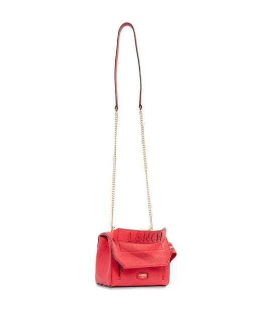 Lancel Red Mini Sac À Bandoulière En Cuir