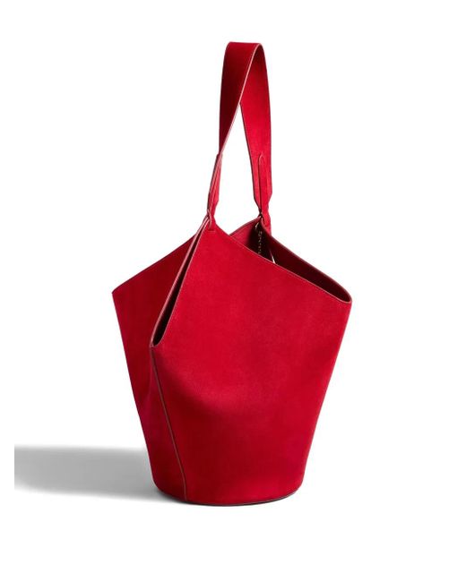 Khaite Red Small Lotus Tote Bag