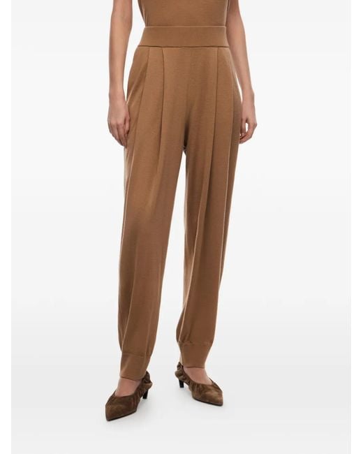 12 STOREEZ Brown Jasmin Pleated Trousers