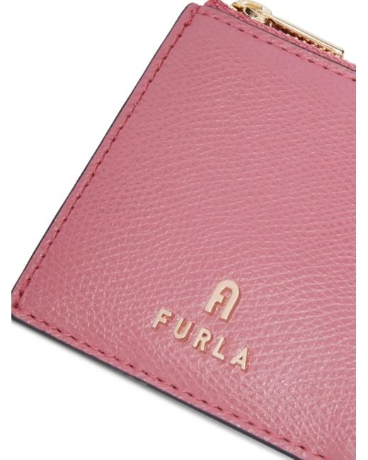 Furla Pink Camelia M Zip-Top Card Holder