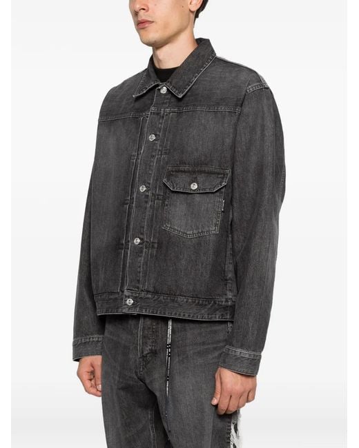 Mastermind Japan Black Cotton Denim Jacket for men