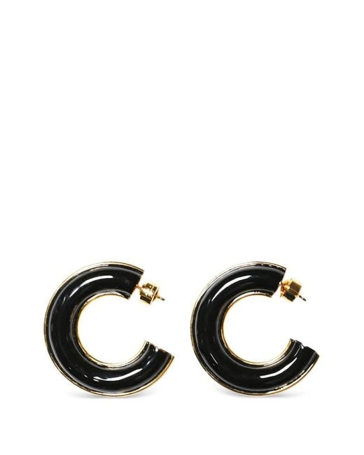 Marni Black Chunky Hoop Earrings