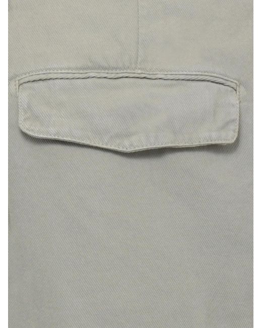 Myths Gray Cotton Cargo Shorts for men