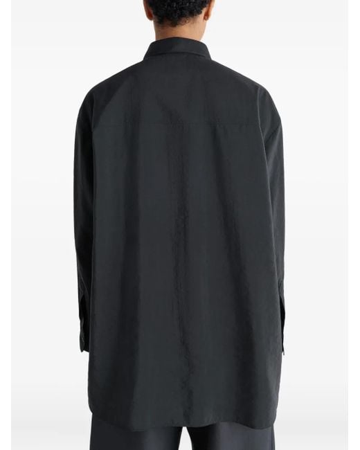 Lemaire タイネック シャツ Black