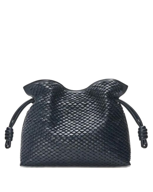Loewe Blue Medium Flamenco Woven Crossbody Bag