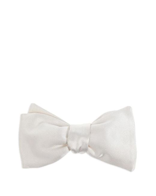 Giorgio Armani White Silk Bow Tie for men