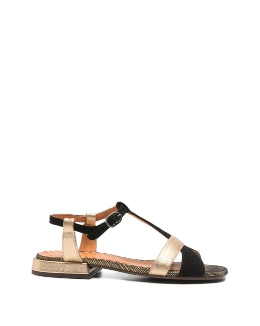 Chie Mihara Brown T-Strap Sandals