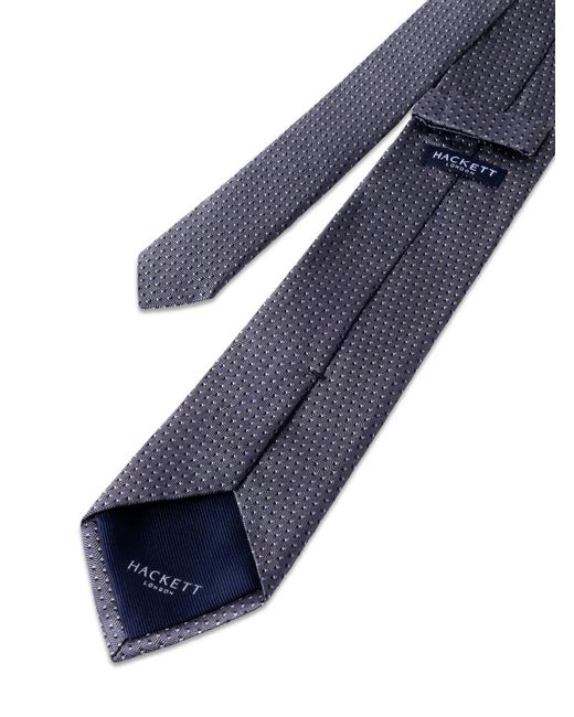 Hackett Blue Dot-Pattern Silk Tie for men