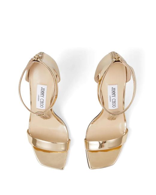 Jimmy Choo Metallic Vinca 95Mm Patent-Leather Sandals