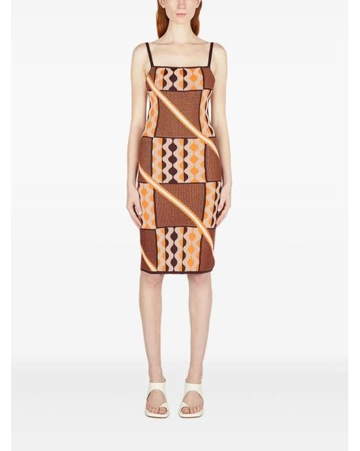 Ahluwalia White Taffi Midi Dress