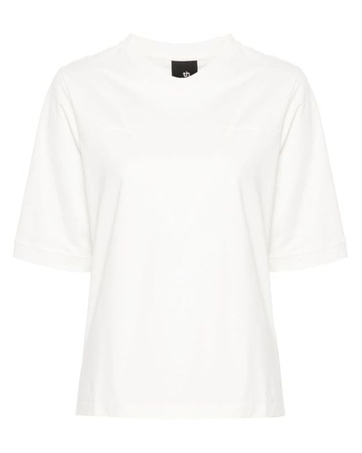 Camiseta con detalle de costuras Thom Krom de color White