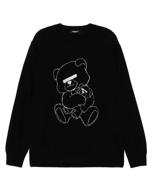 Undercover Black Jacquard Logo Motif Jumper for men