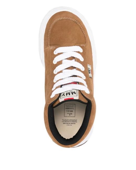 Maison Mihara Yasuhiro Brown Oliver Suede High-Top Sneakers for men