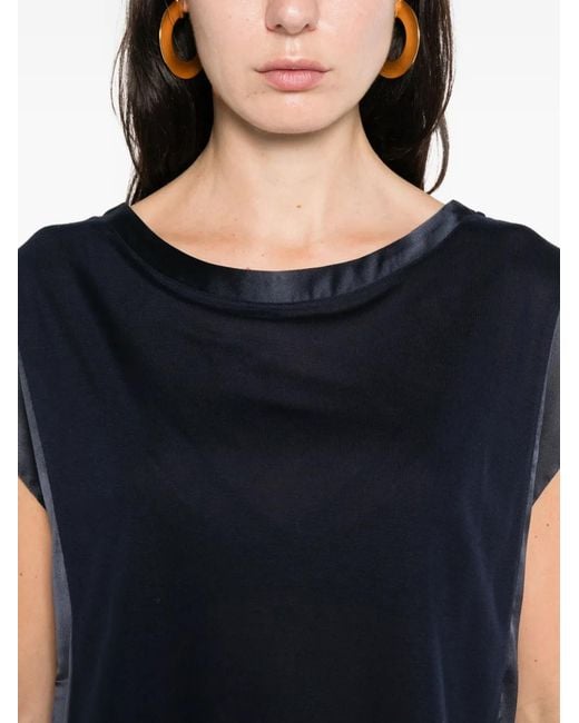 Purotatto Blue Round-Neck Top