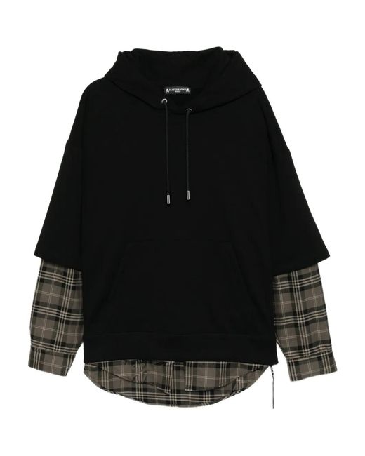MASTERMIND WORLD Black Graphic-Embroidered Hoodie for men