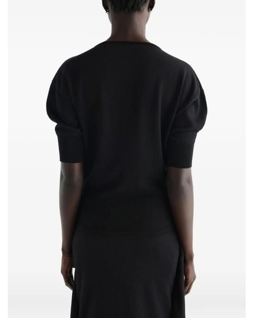 Lemaire Black Short-Sleeve Sweater