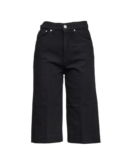 Dondup Black Delfine Straight Shorts