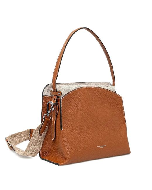 Gianni Chiarini Brown Curved-Top Satchel Bag