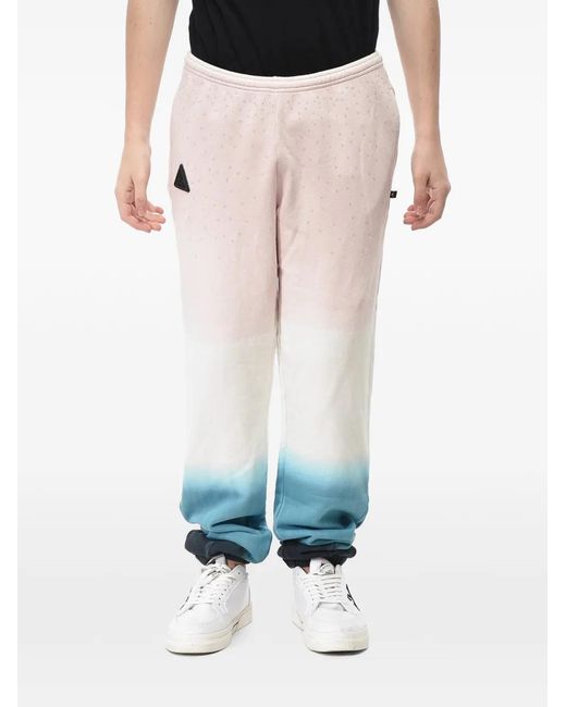Off-White c/o Virgil Abloh White Rhinestone-Embellished Degradé Track Pants for men