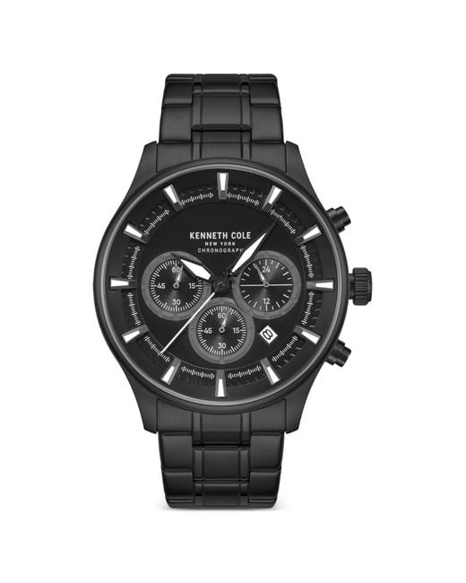 Kenneth Cole Black Round-Face .5Mm Watch for men