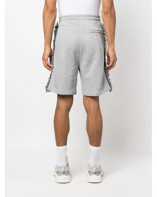 RITOS Gray Contrast-Trim Track Shorts for men
