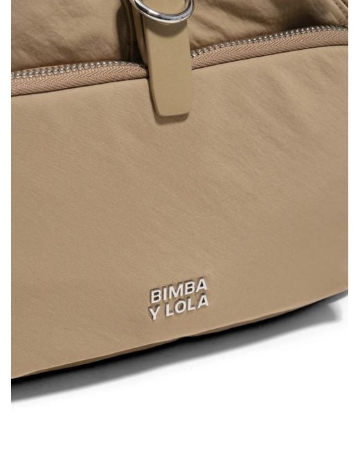 Bimba Y Lola Natural Buckle-Fastening Drawstring Backpack