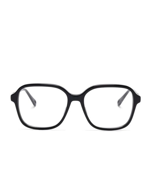 Chloé Black Brille Mit Eckigem Gestell