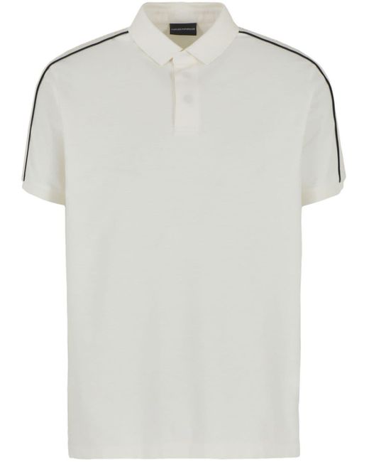 Emporio Armani Poloshirt mit Logo-Streifen in White für Herren