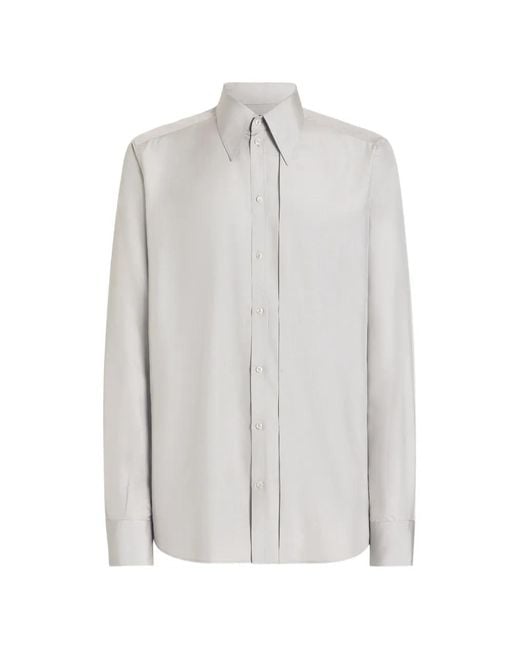 Dolce & Gabbana White Chemise Martini En Crêpe De Chine for men