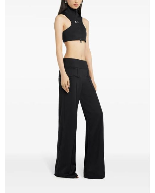 Courreges Black Scuba Cropped Jacket
