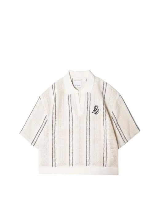 Only the Blind White Striped Polo Shirt for men