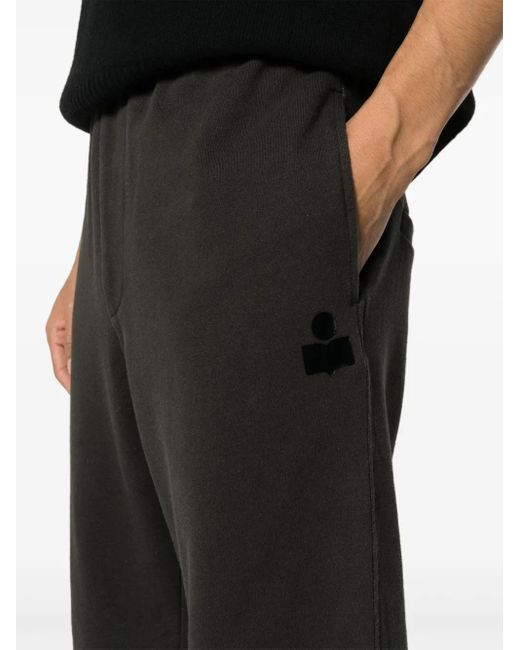 Isabel Marant Black Mailesco Faded Track Pants for men