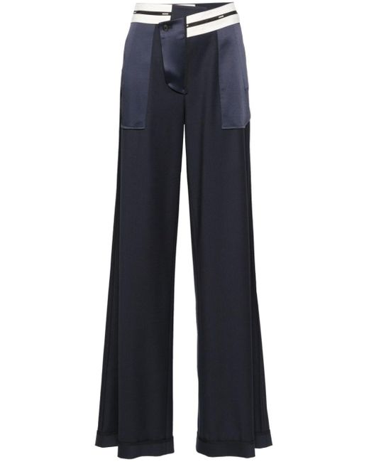 Monse Blue Inside Out Mid-rise Palazzo Trousers
