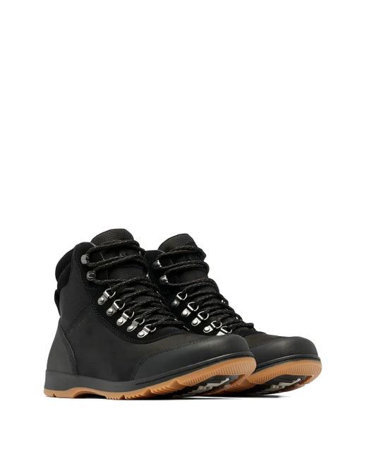 Sorel Black Lace-Up Leather Boots for men