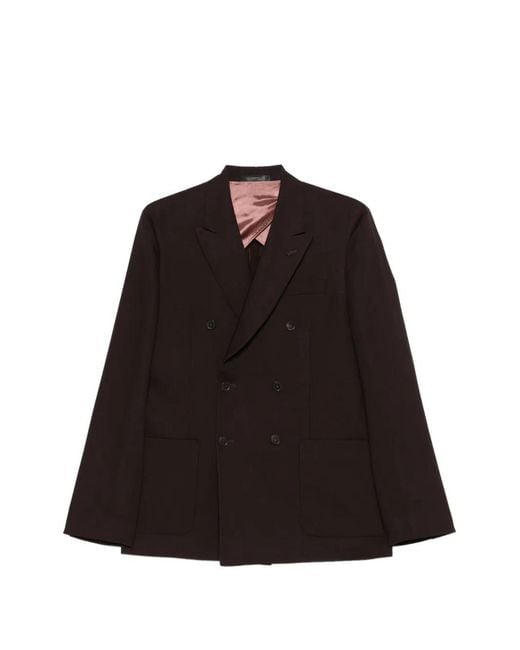 Paul Smith Black Double-Breasted Blazer for men