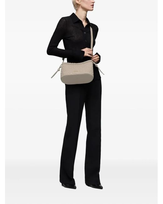 Tous エンボス ショルダーバッグ White