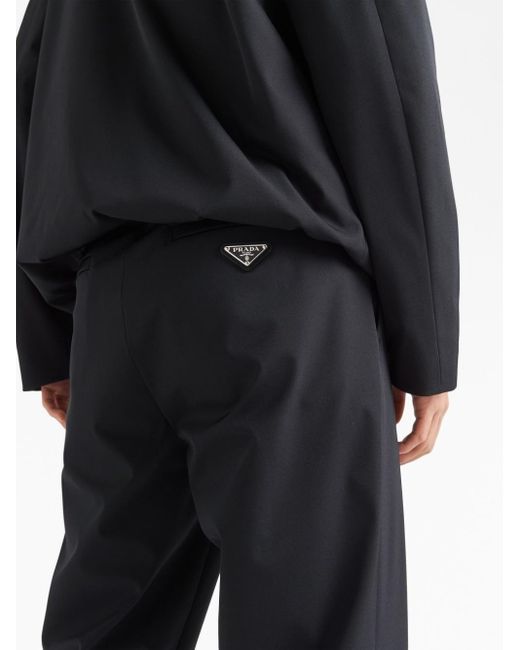 Pantalones rectos con logo Prada de hombre de color Negro | Lyst