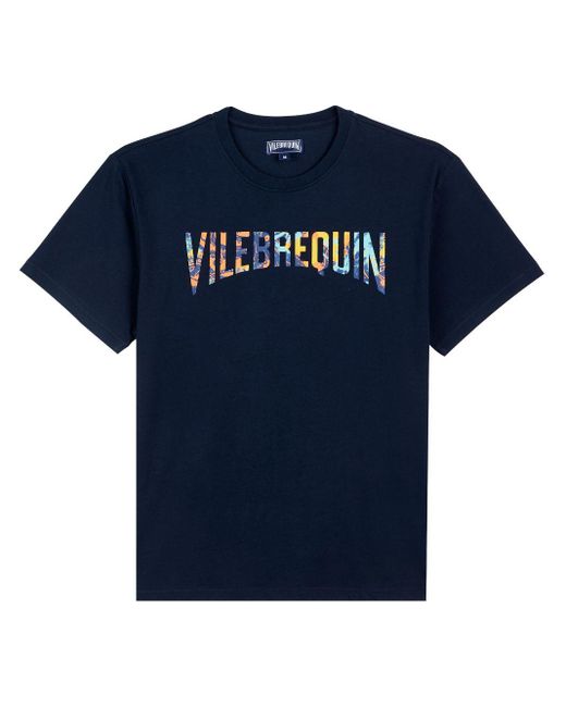 メンズ Vilebrequin Tareck オーガニックコットン Tシャツ Blue