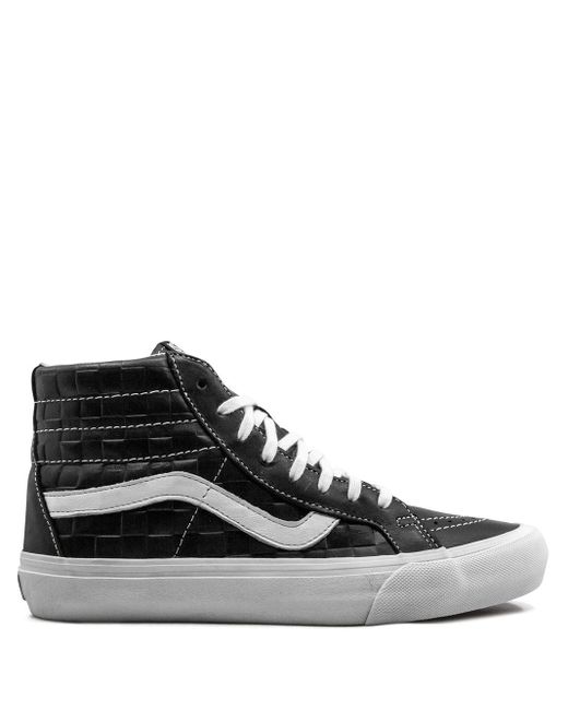 vans sk8 hi black laces